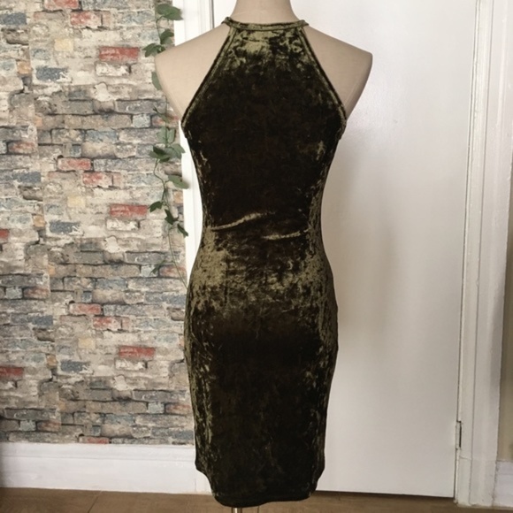 Bear Dance Women’s Olive Green Mini Dress Sz S - Picture 4 of 7